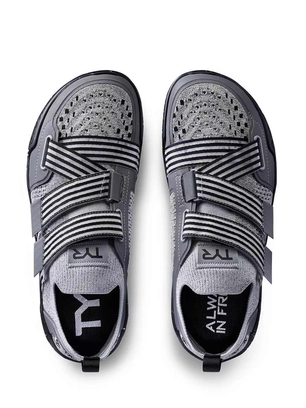 TYR Men's DropZero Barefoot Stability Strap Training Shoes Silver/White